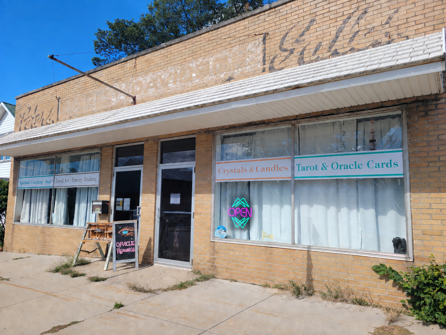 Front of Four Directions Alchemy at 507 E. Dowland Street